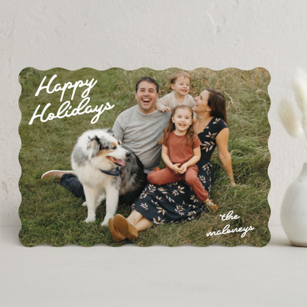 "Squiggles" - Holiday Cards in Snow by Tennie and Co. - Front