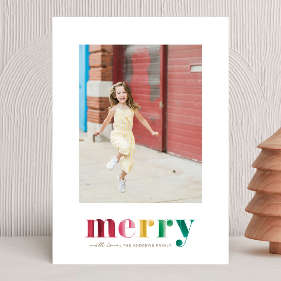 "Painted Merry" - Holiday Cards in Candy by Brandy Folse - Front