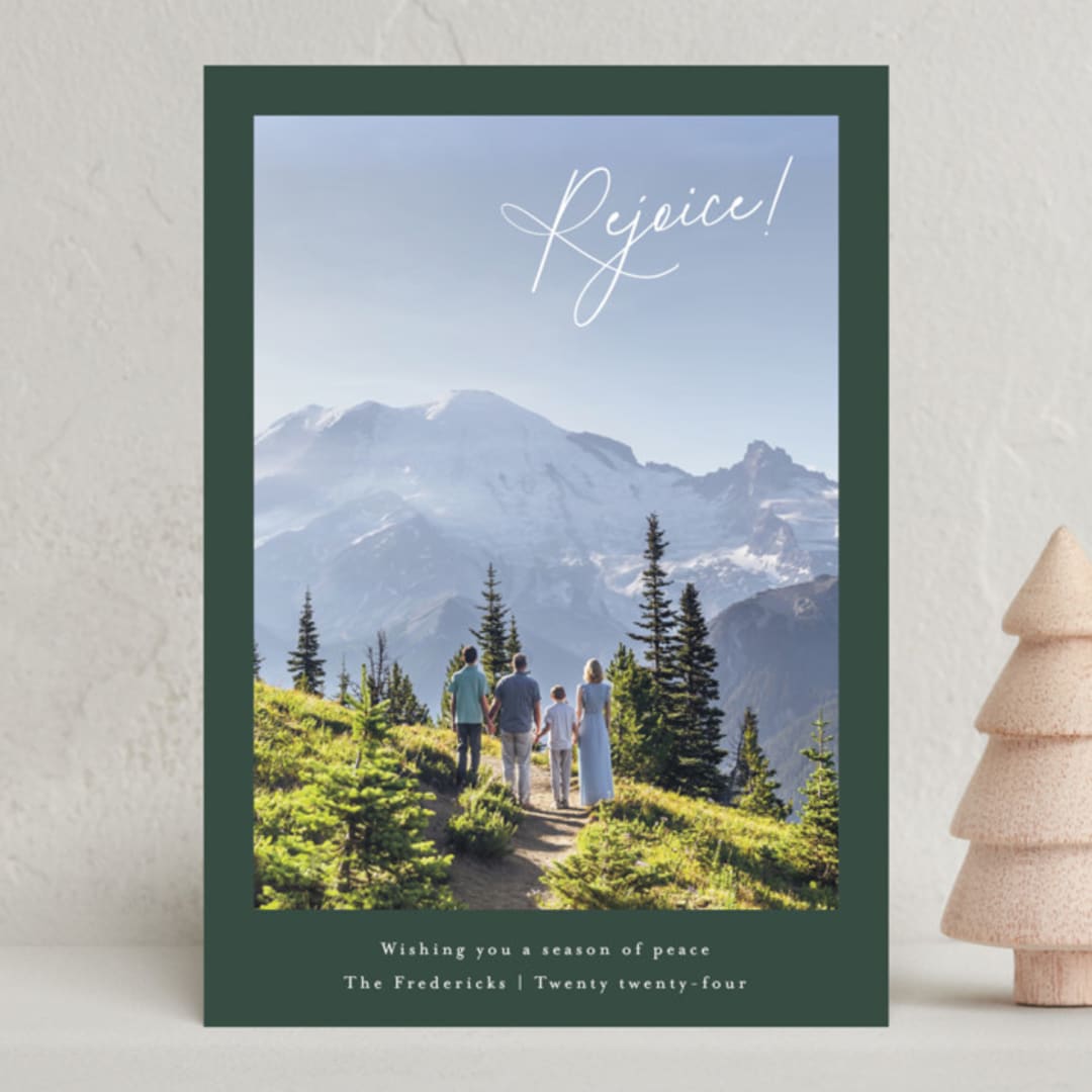 "Corner sentiment" - Holiday Cards in Forest by Jackie Crawford - Front