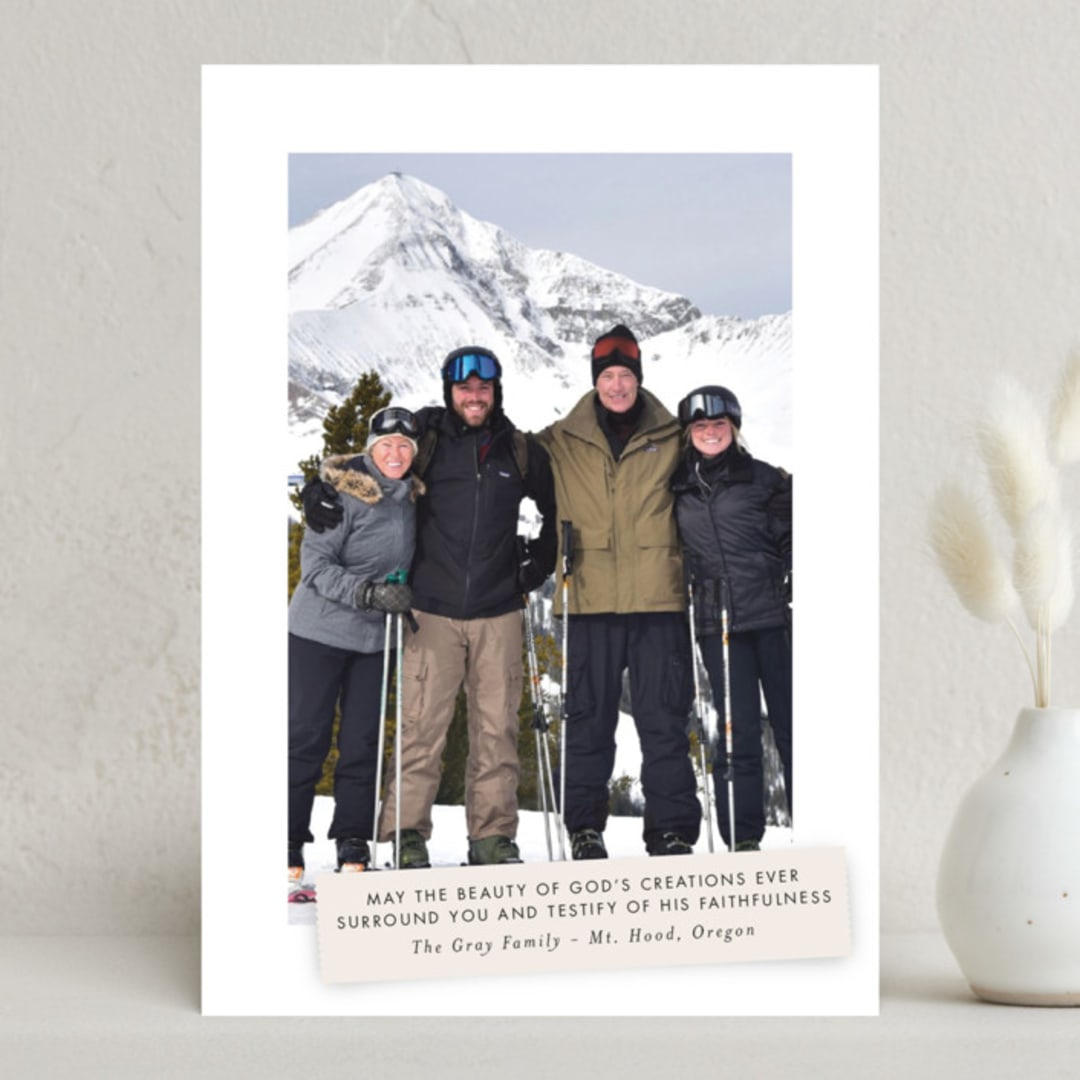 "God's Beautiful Earth" - Holiday Cards in Snow by Amy Payne - Front