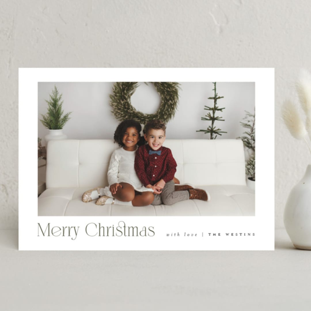 "moderne noël" - Holiday Cards in Pine Needle by Benita Crandall - Front