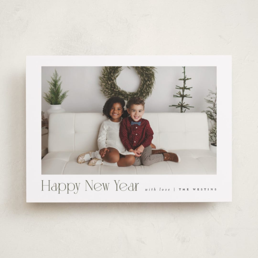 "moderne noël" - Holiday Cards in Pine Needle by Benita Crandall - Front