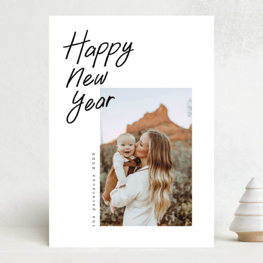 "Marker Ink" - Holiday Cards in Snow by Adelyn T. - Front