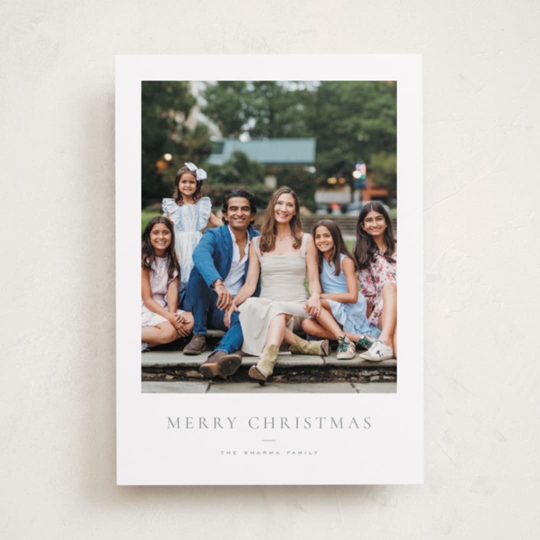 "Daisies" - Holiday Cards in Ash by Wildfield Paper Co - Front