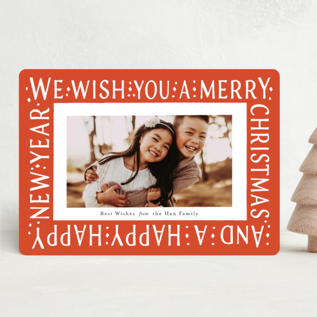 "Best Wishes" - Holiday Cards in Cherry by Ani Somi - Front