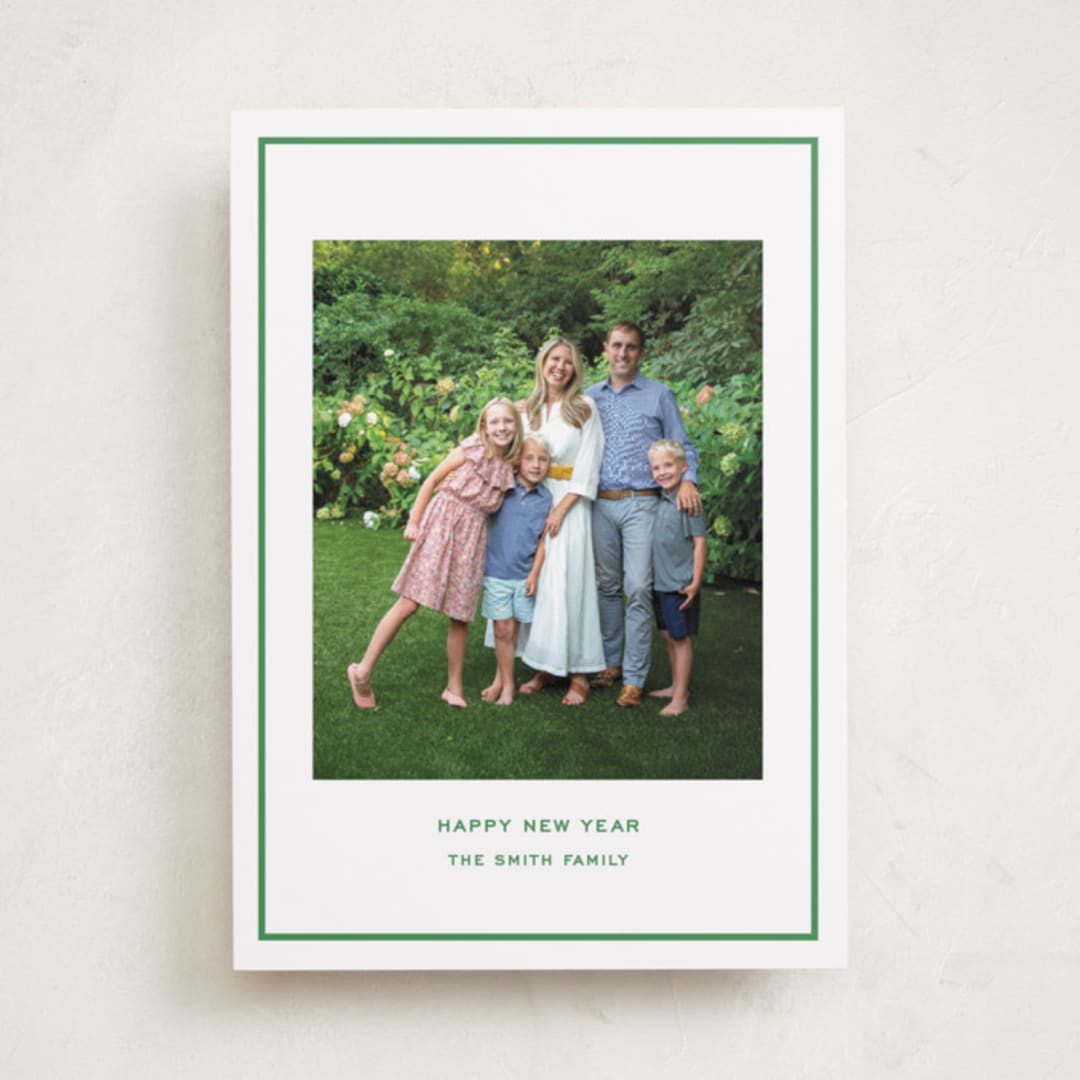 "Bowery" - Holiday Cards in Wreath by Megan Davis - Front