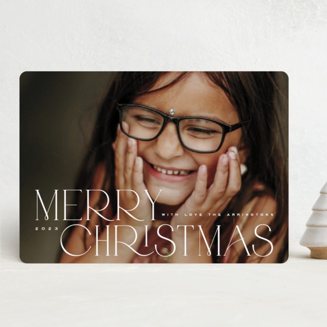 "Folio" - Holiday Cards in Snow by Kristie Kern - Front