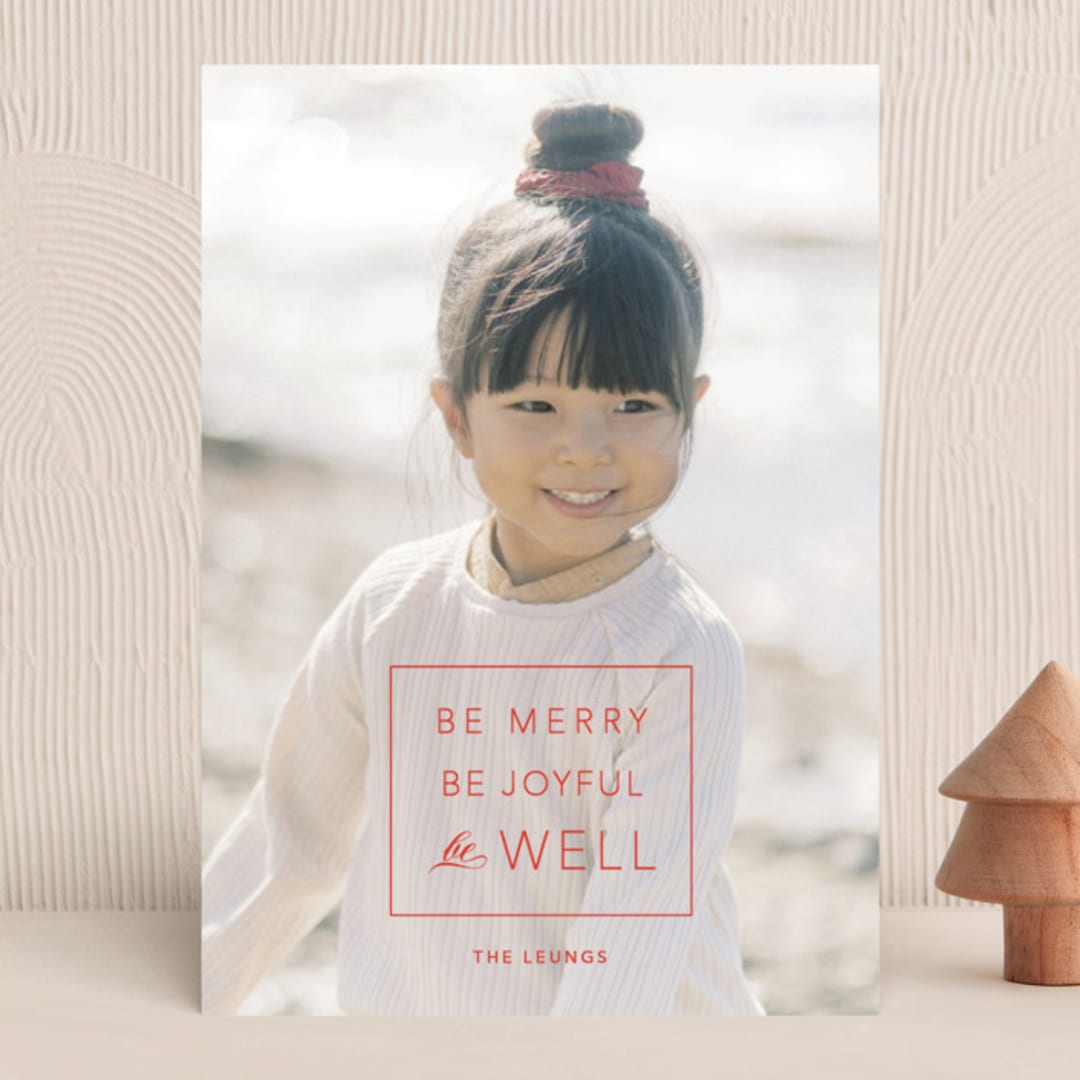 "be well box" - Holiday Cards in Berry by Alaina Cherup - Front