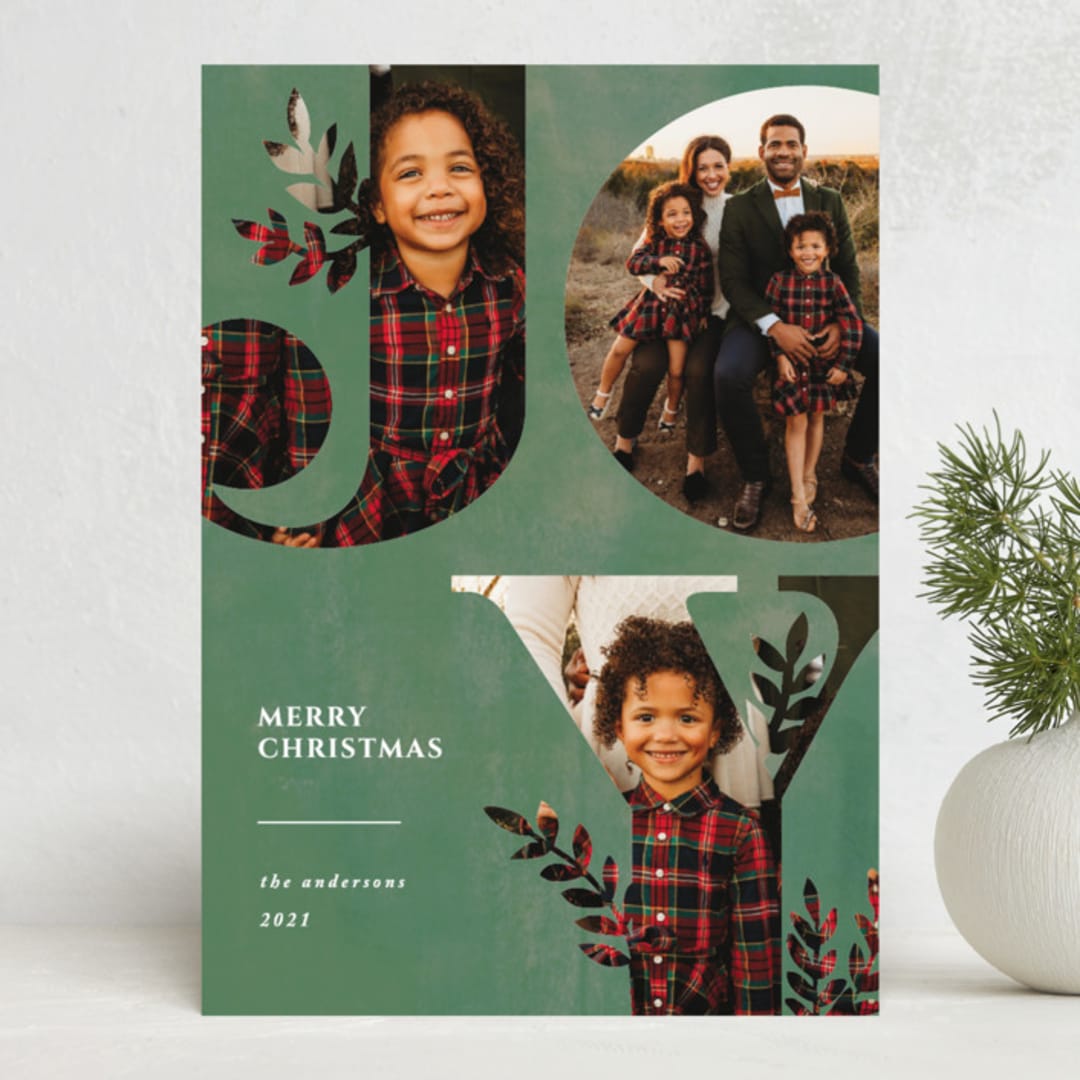 "Nature Joy" - Holiday Cards in Forest by Playground Prints - Front