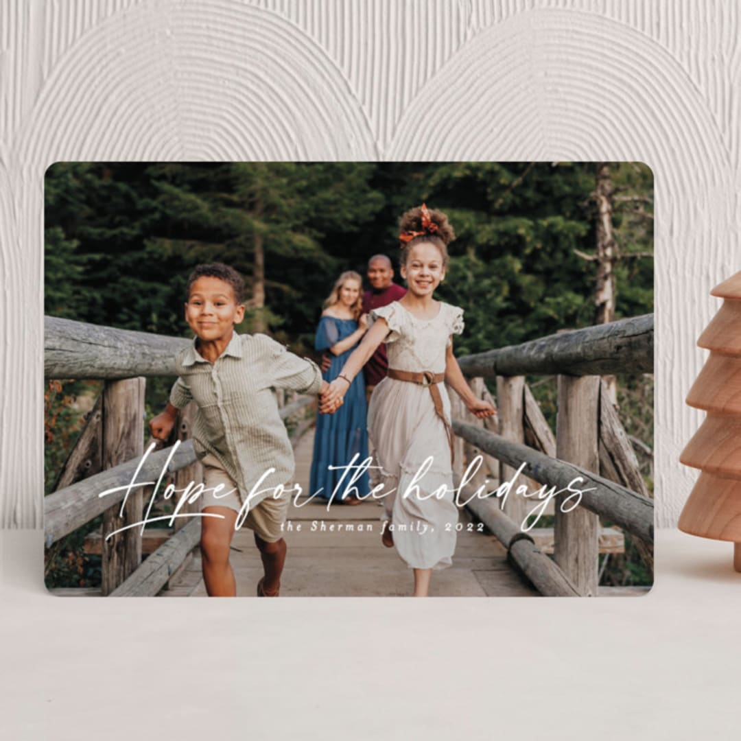"Hope for the holidays" - Holiday Cards in Snow by Lea Delaveris - Front