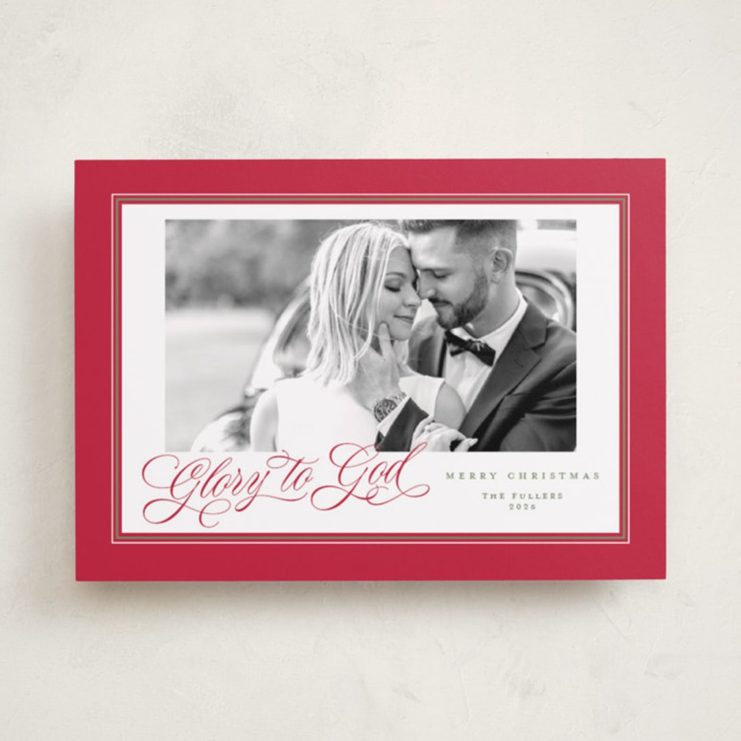 "Christmas Glory" - Holiday Cards in Ruby by Alston Foster - Front