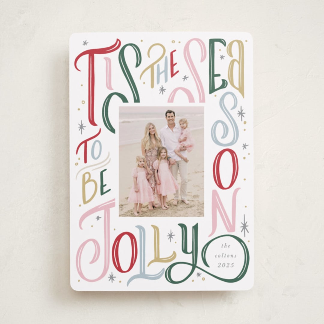 "Jolly Season" - Holiday Cards in Candy by Leah Bisch - Front
