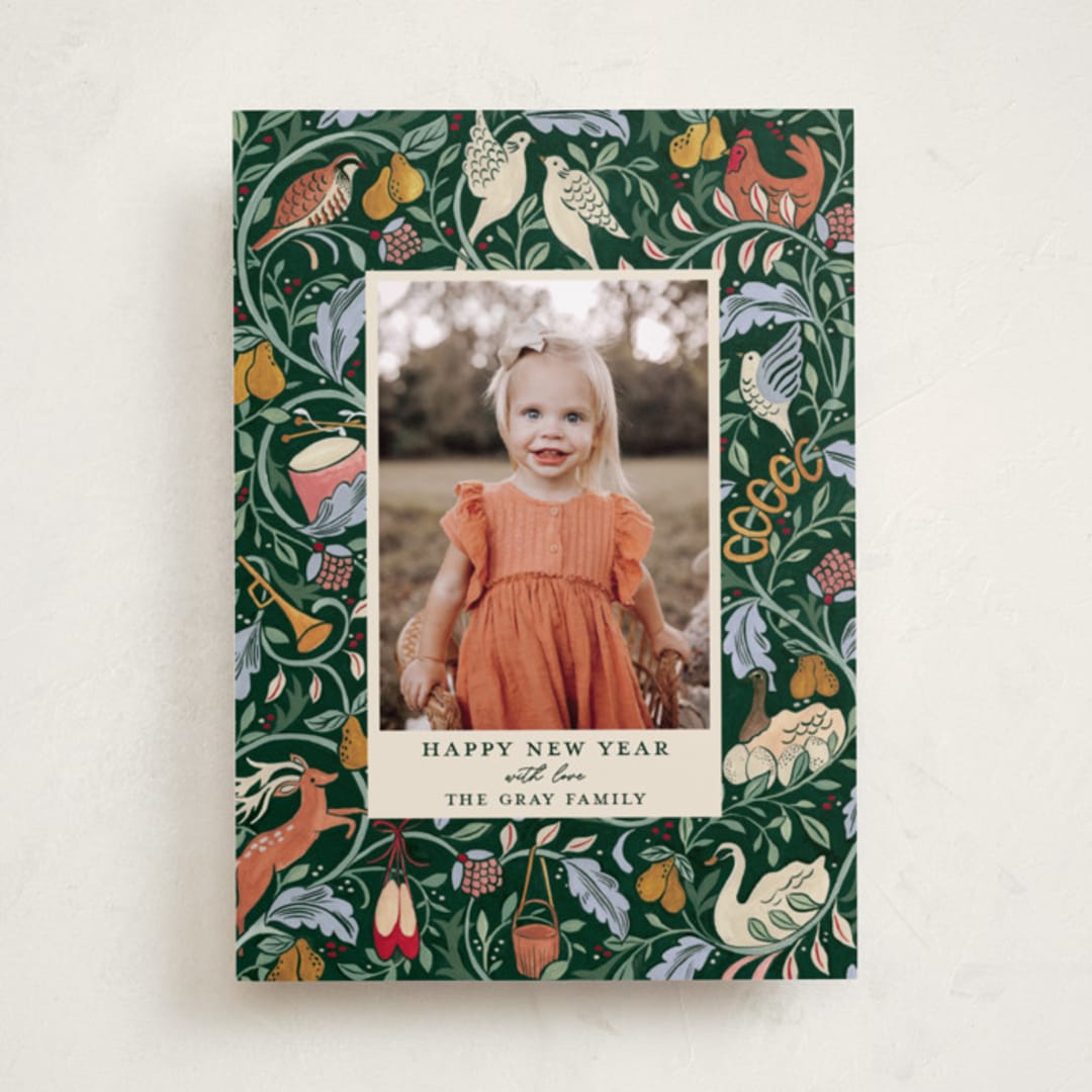 "12 days of christmas" - Holiday Cards in Evergreen by Sarah Knight - Front