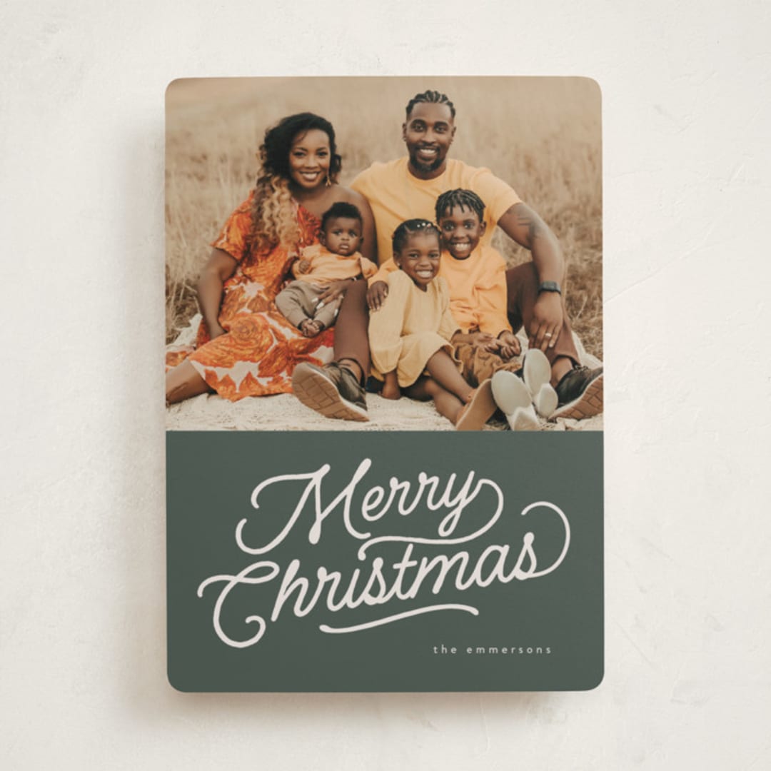 "retro vintage holiday" - Holiday Cards in Balsam by BR Designs - Front
