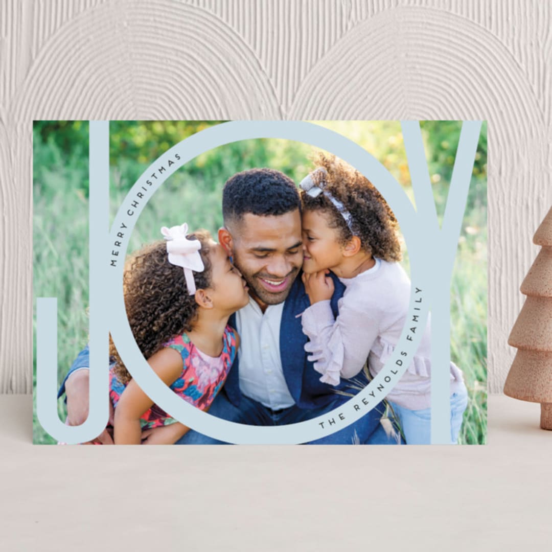 "Joy Bubble" - Holiday Cards in Frost by Beth Murphy - Front