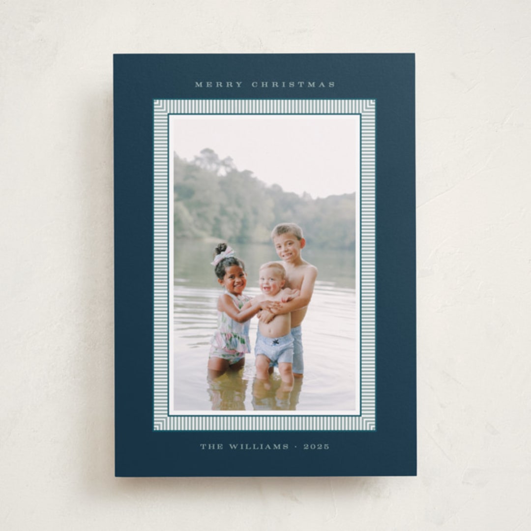 "Favorite Frame" - Holiday Cards in Blue Spruce by Alston Foster - Front