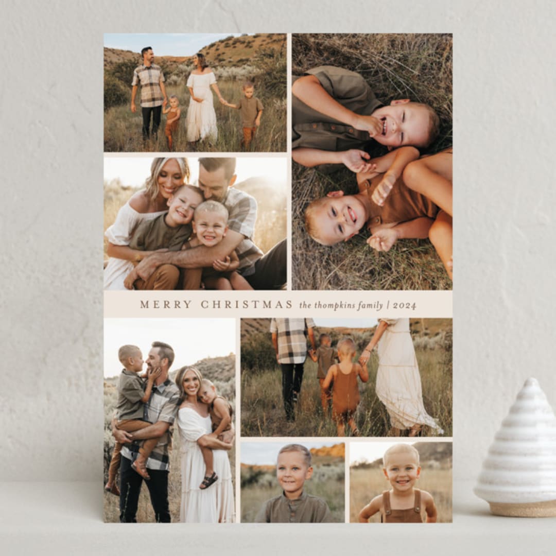 "Septet" - Holiday Cards in Chai by Jessica Williams - Front