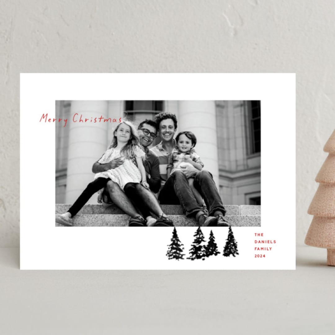 "Treelot" - Holiday Cards in Ash by Robin Ott - Front