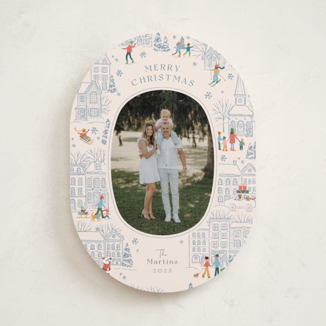 "Homeward bound" - Holiday Cards in Blue Spruce by Jennifer Wick - Front