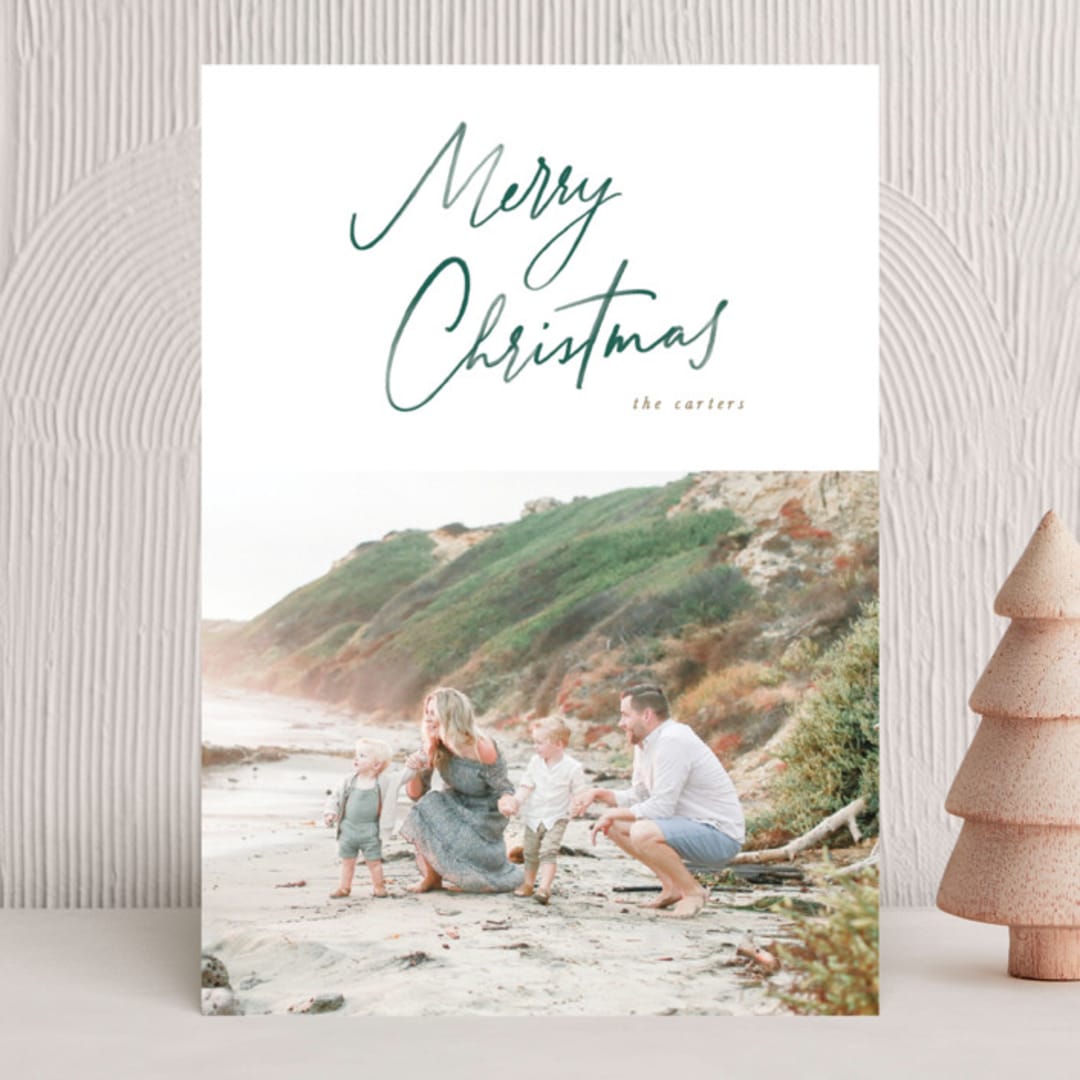 "Simply festive" - Holiday Cards in Greenery by Creo Study - Front