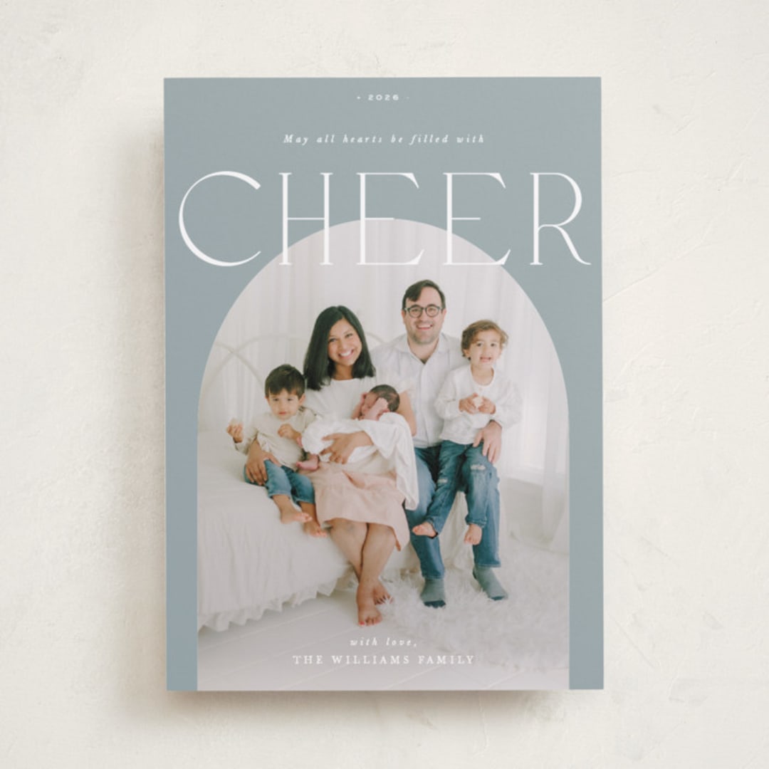 "Hope" - Holiday Cards in Wintermint by Blustery August - Front