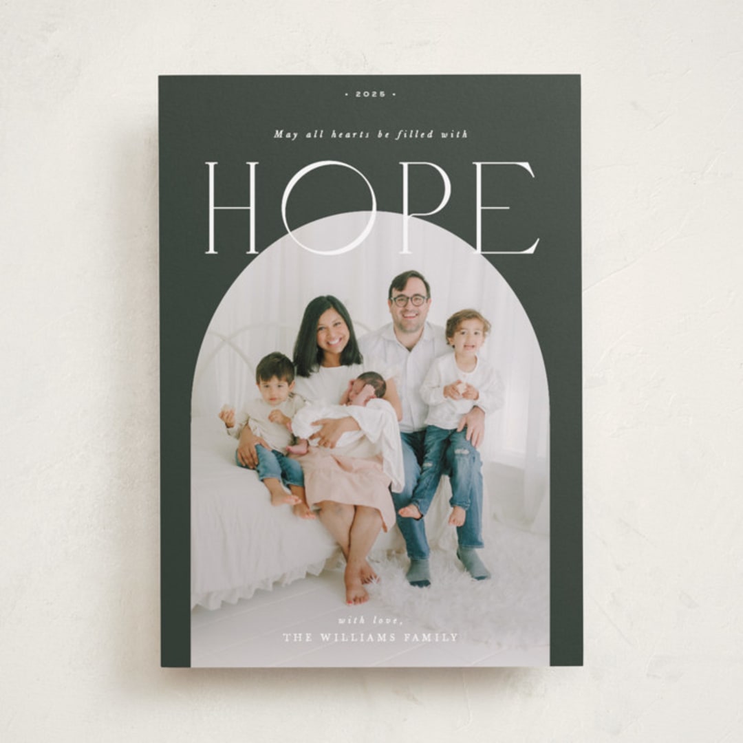 "Hope" - Holiday Cards in Fir by Blustery August - Front