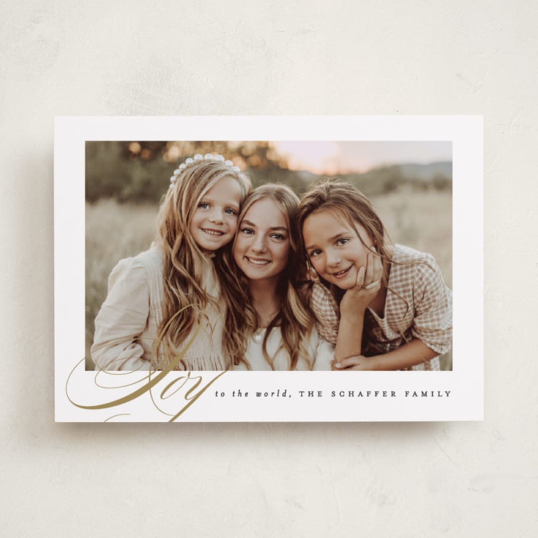 "Golden Joy" - Holiday Cards in Caramel by Brooke Chandler - Front