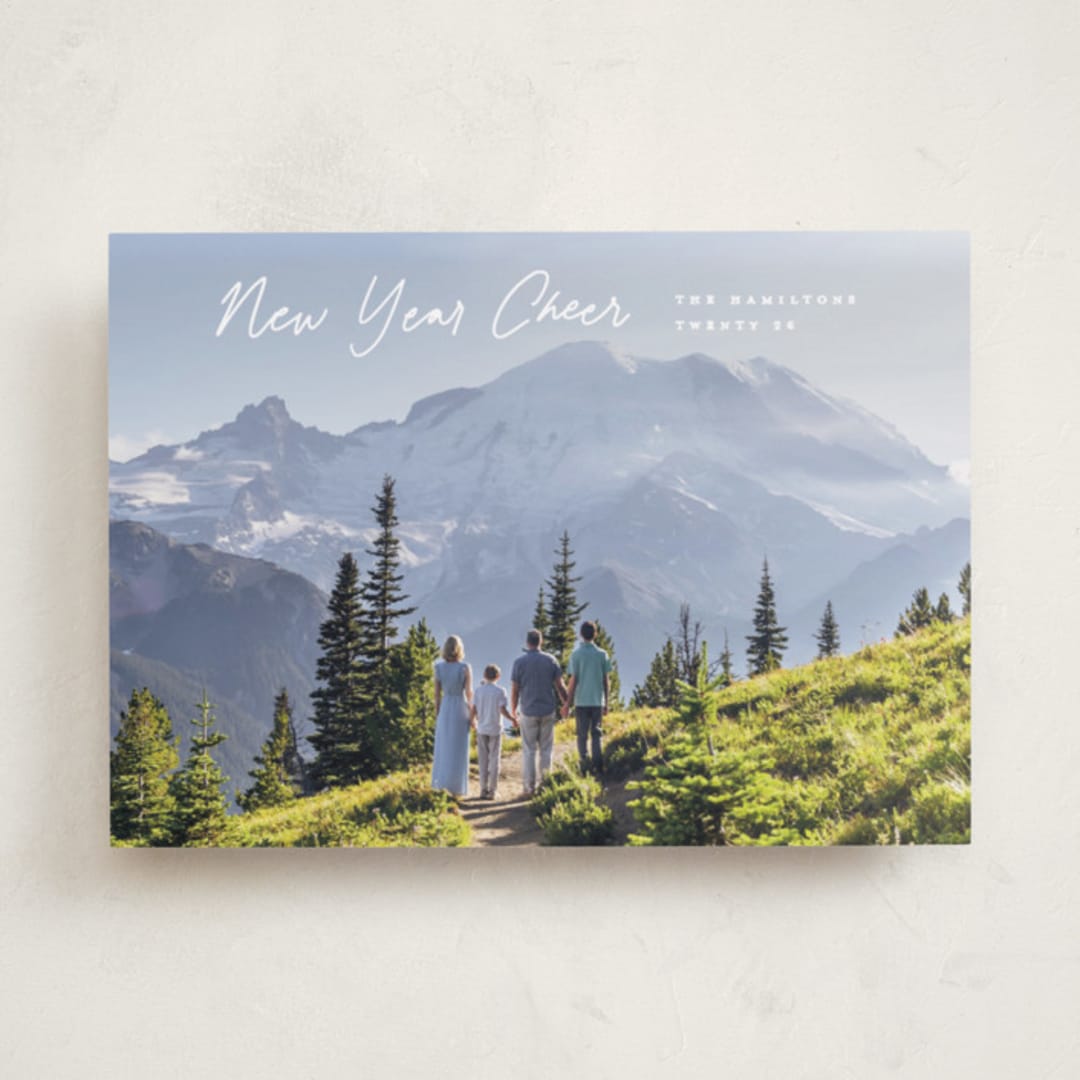 "Peace lettering" - Holiday Cards in Frost by Creo Study - Front