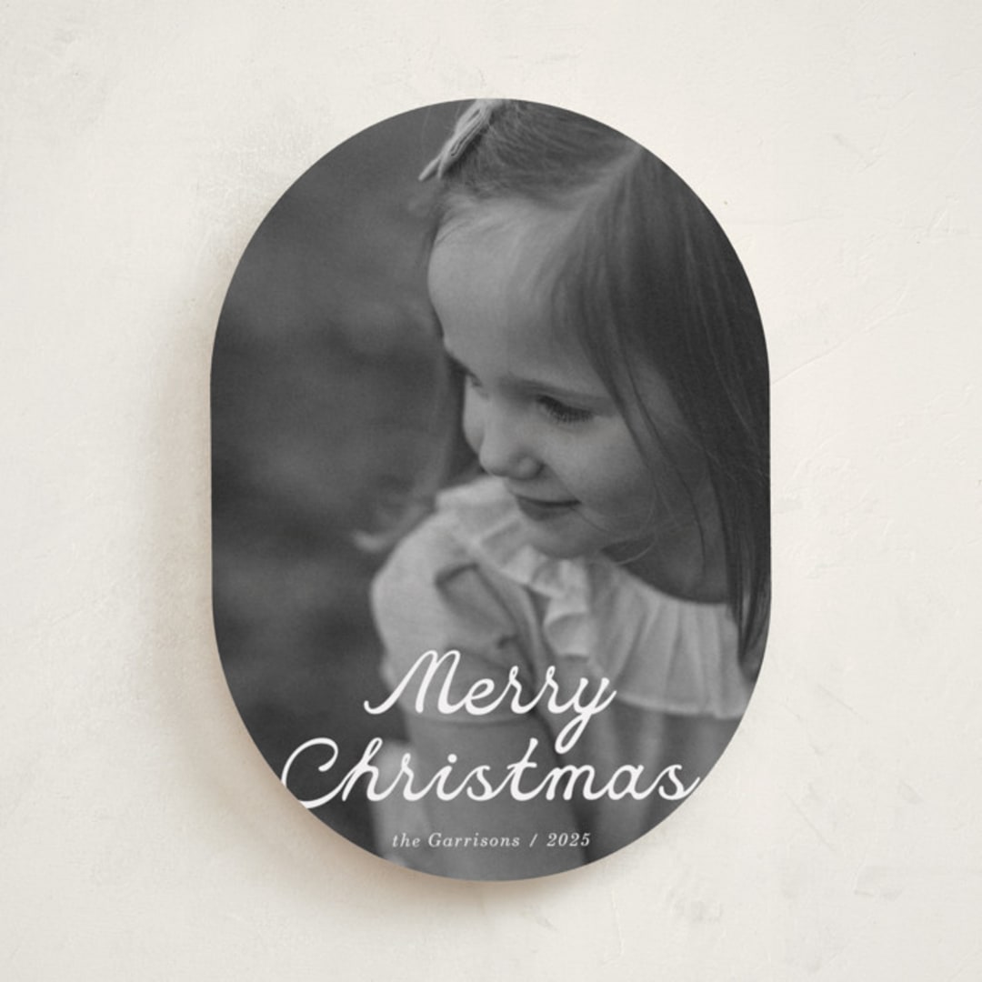 "Script Note" - Holiday Cards in Cotton by Baumbirdy - Front