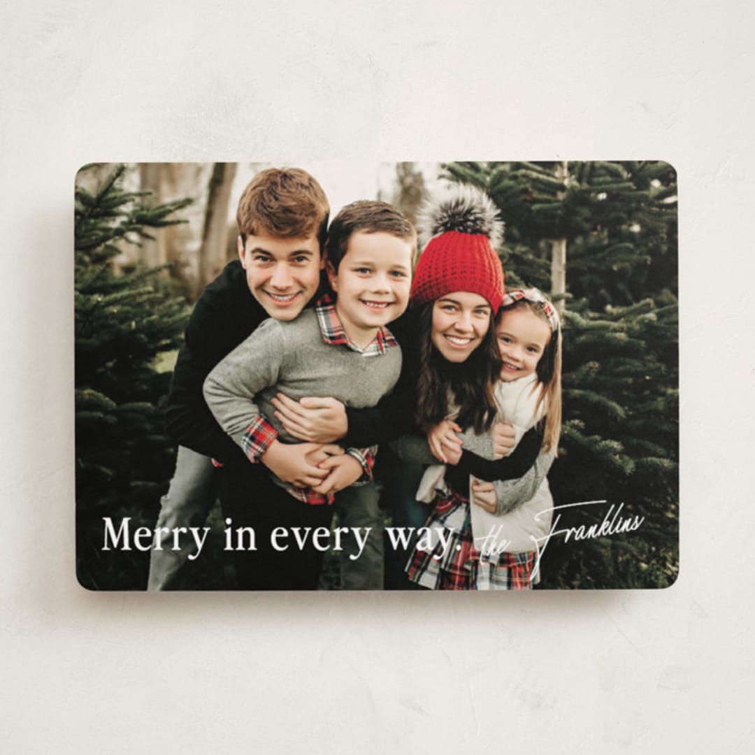 "Merry In Every Way" - Holiday Cards in Snow by Paper Raven Co. - Front