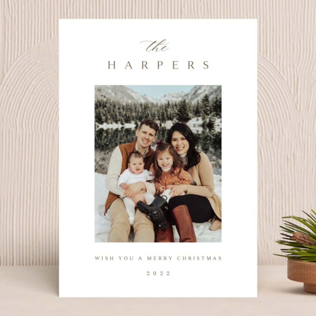 "family cheer" - Holiday Cards in Pecan Pie by Kasia Labocki - Front