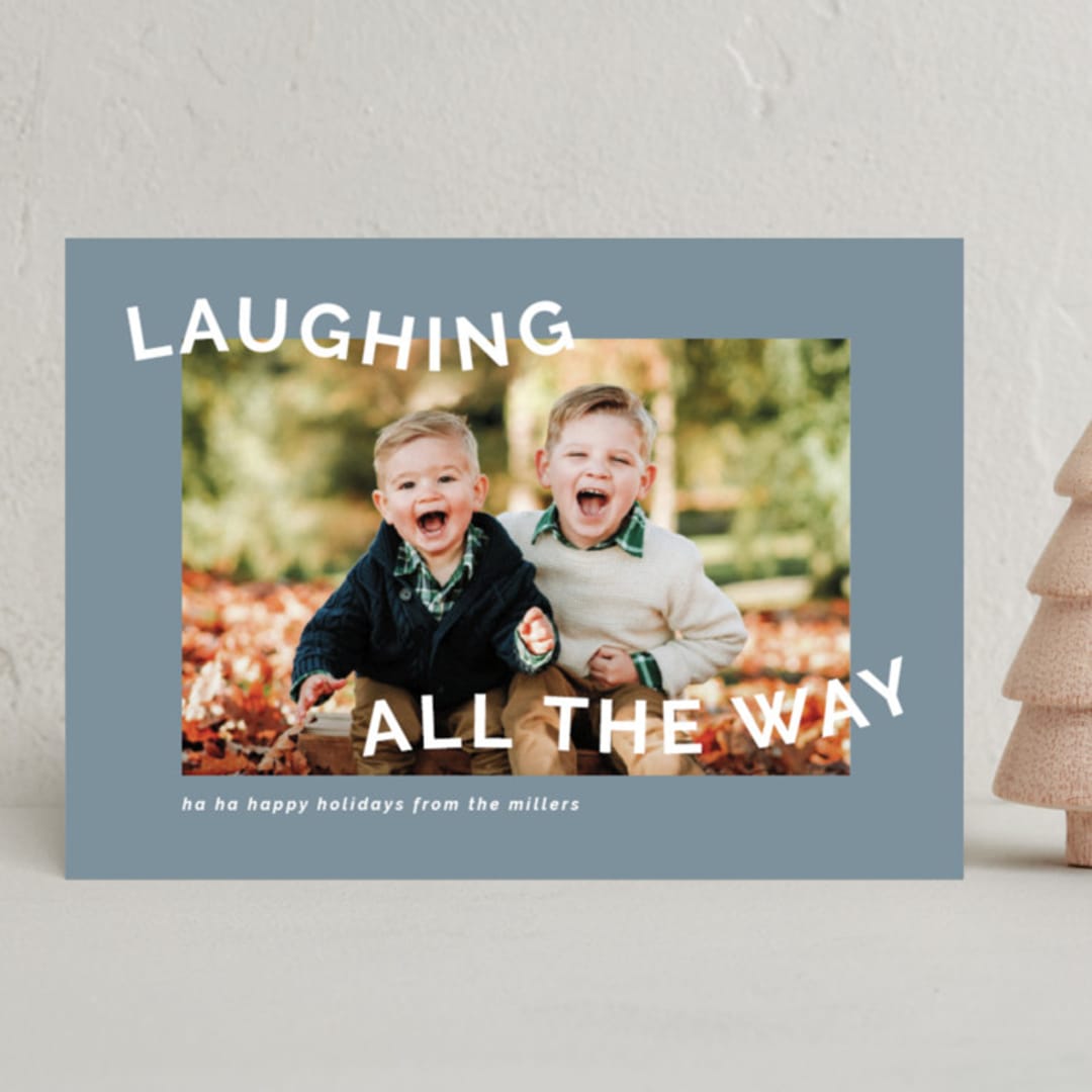 "Ha Ha Ha" - Holiday Cards in Winter by Angela Garrick - Front