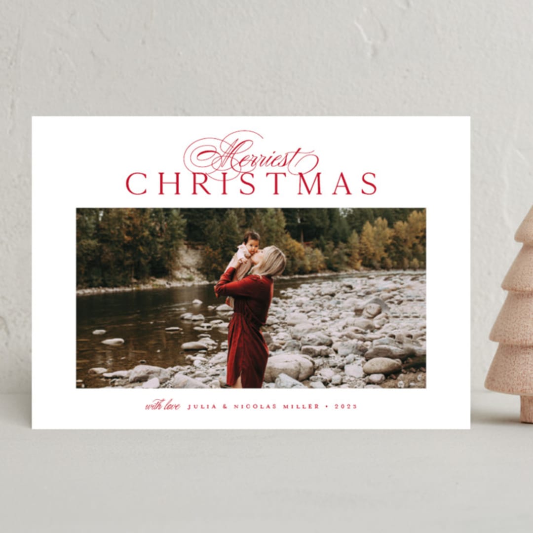 "So Classic" - Holiday Cards in Cardinal by Melanie Kosuge - Front