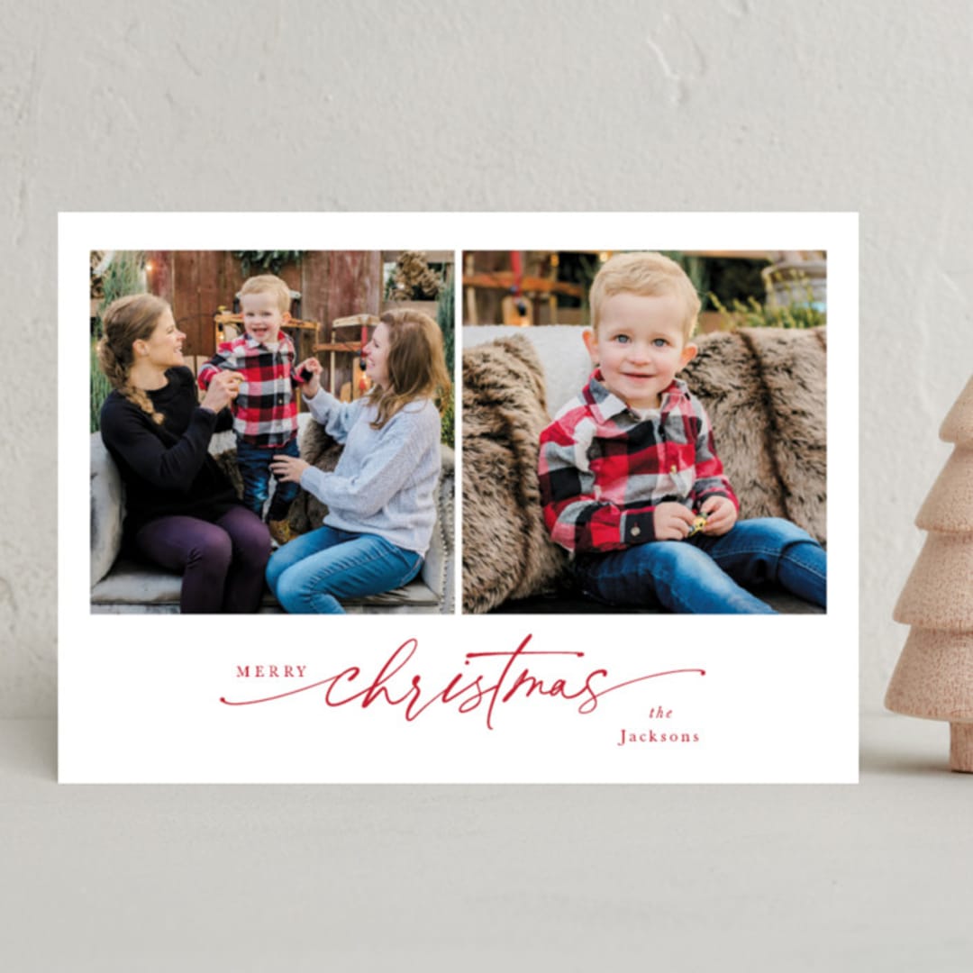 "Center Christmas" - Holiday Cards in Peppermint by Eric Ransom - Front