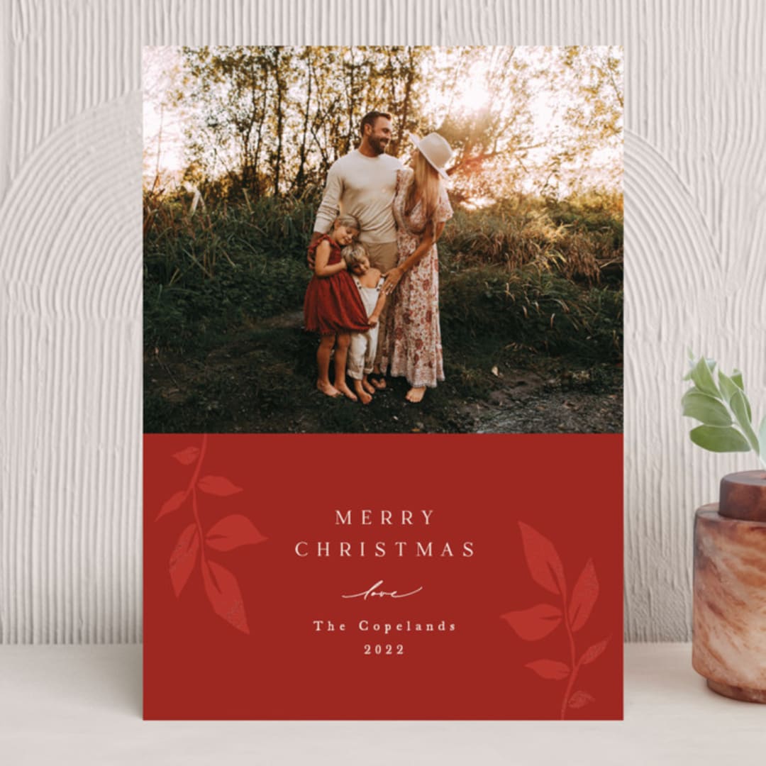 "Branching Out" - Holiday Cards in Mulled Wine by Olivia Raufman - Front