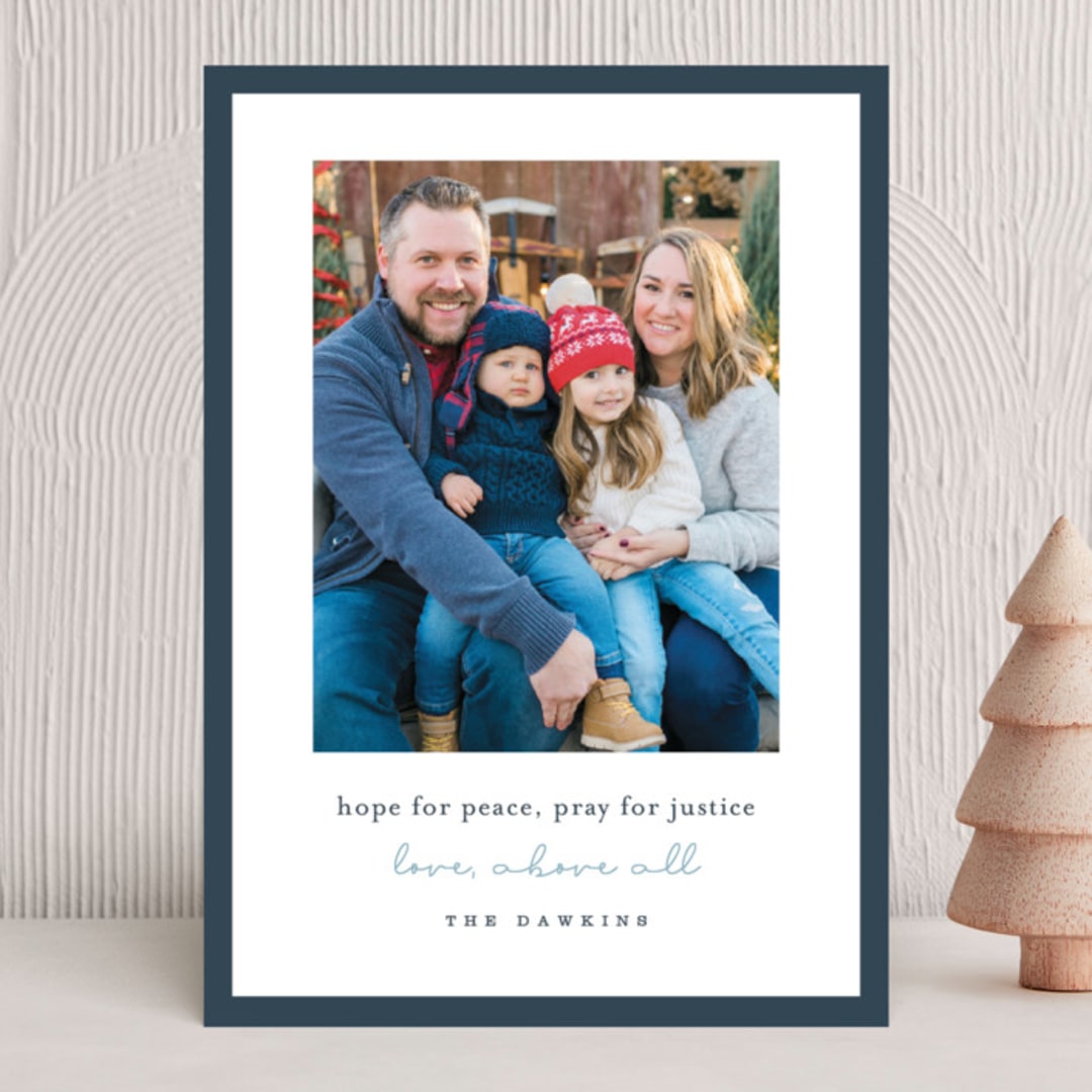 "prayer" - Holiday Cards in Marine by Sara Hicks Malone - Front