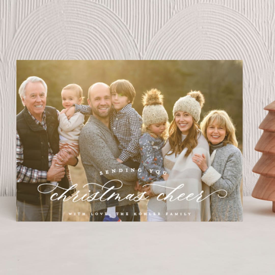 "sending christmas cheer" - Holiday Cards in Snow by Leah Ragain - Front