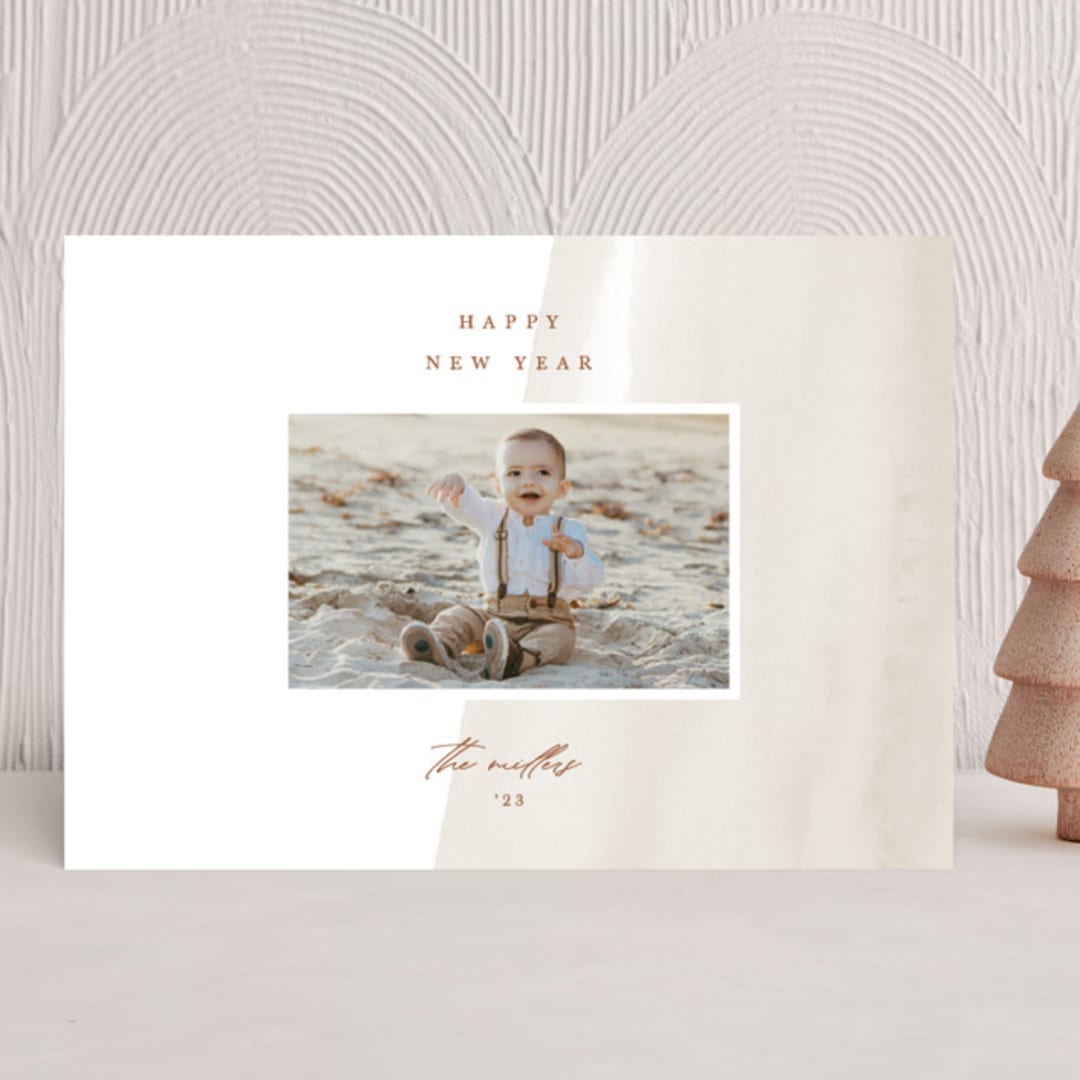 "Simple Wash" - Holiday Cards in Golden by Amy Kross - Front