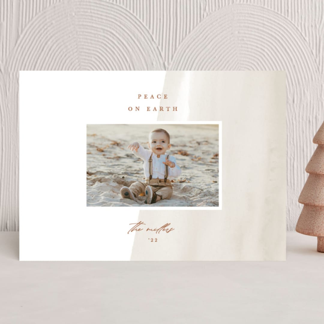 "Simple Wash" - Holiday Cards in Golden by Amy Kross - Front
