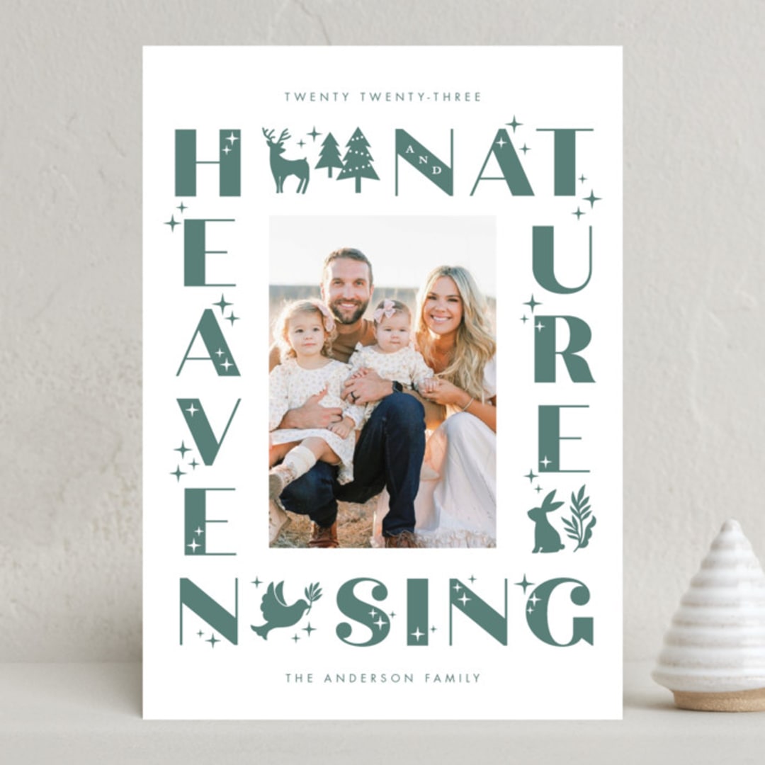 "Nature" - Holiday Cards in Juniper by Vivian Yiwing - Front
