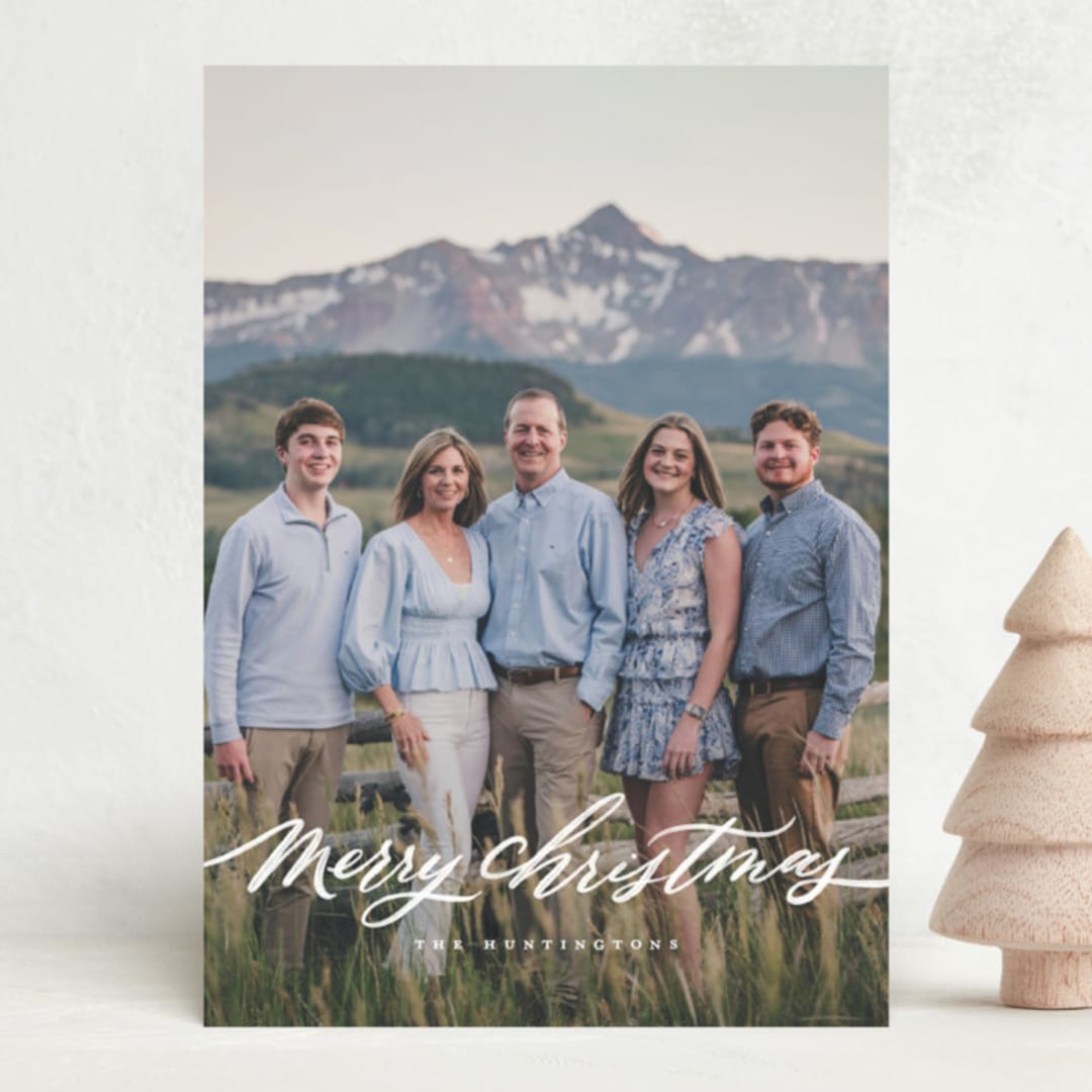 "Fresh Fallen Snow" - Holiday Cards in Blizzard by Wildfield Paper Co - Front