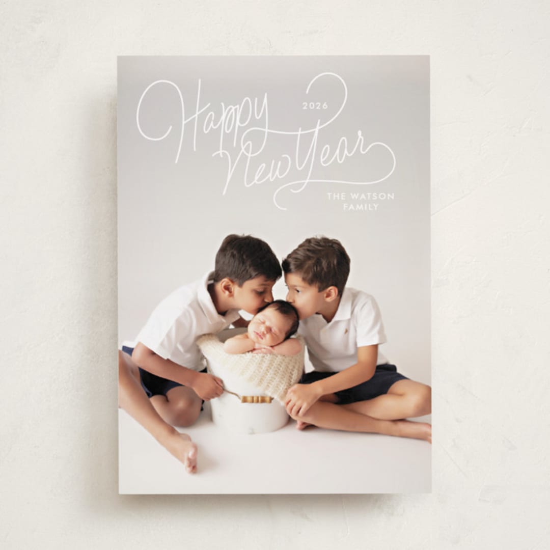 "Up Top" - Holiday Cards in Snow by Lauren Chism - Front