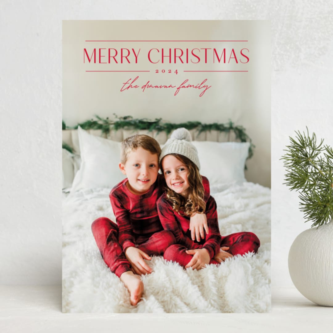 "Festive Minimalism" - Holiday Cards in Santa Suit by Design Lotus - Front