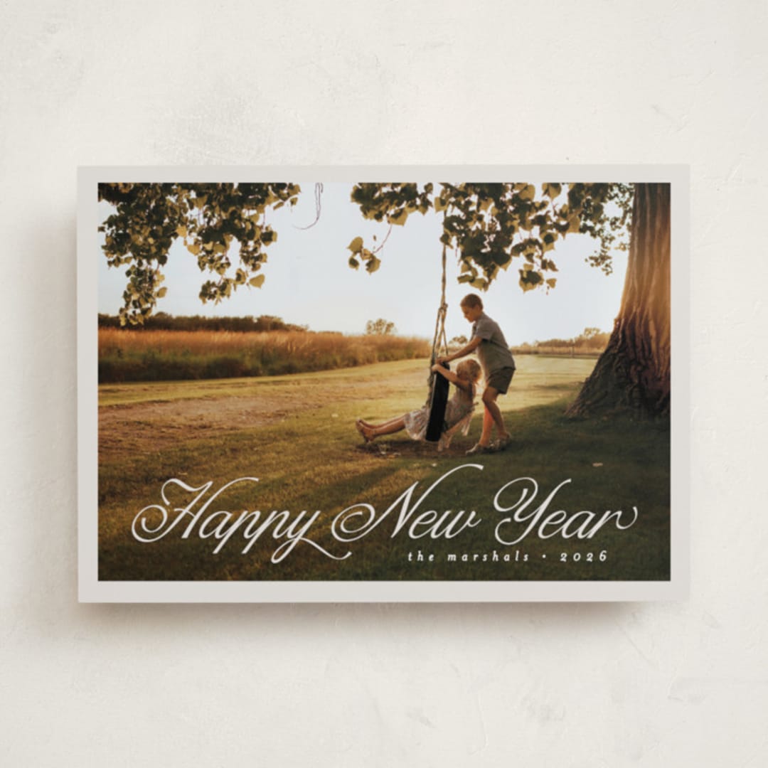 "Noelle" - Holiday Cards in Marshmallow by Pati Cascino - Front