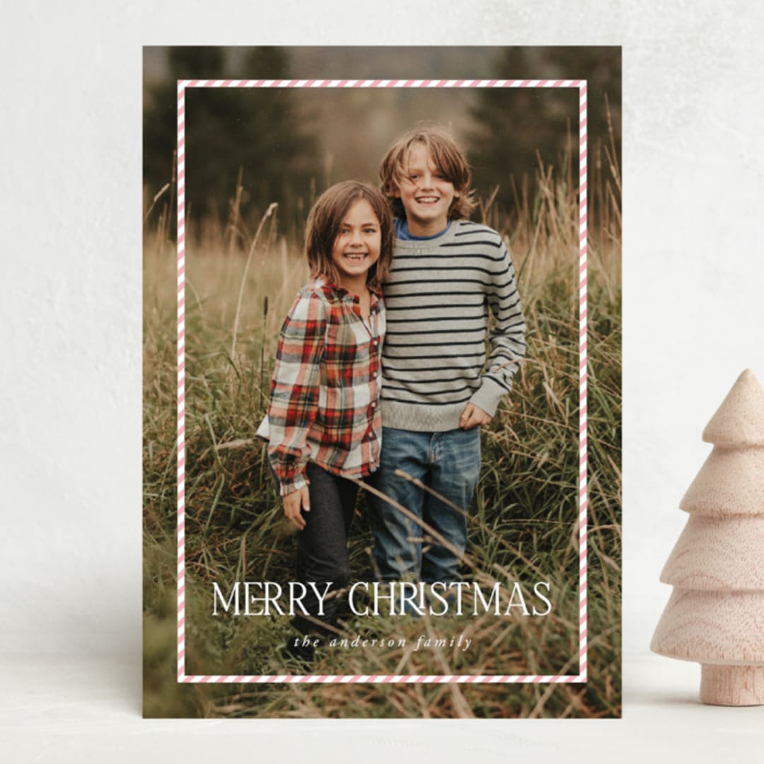 "CandyCane Frame" - Holiday Cards in Cupcake by Ilene Guy - Front