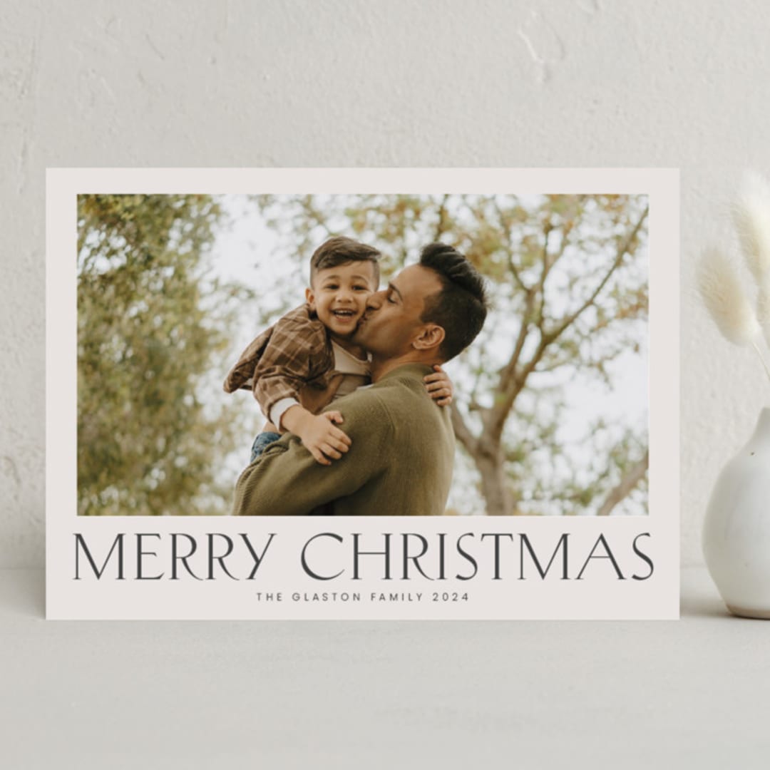 "Headliner" - Holiday Cards in Parchment by Nicole Walsh - Front
