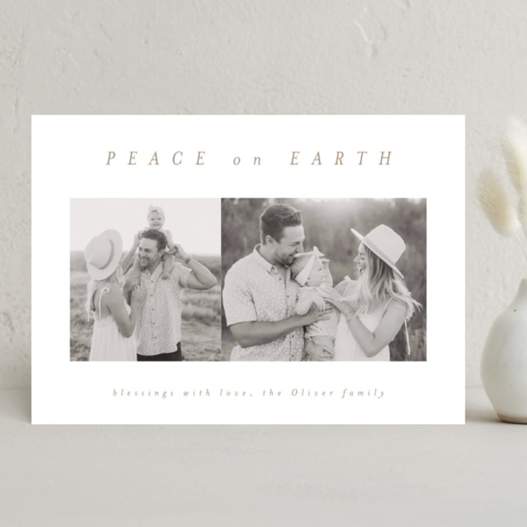 "Minimal Panorama" - Holiday Cards in Golden by AK Graphics - Front