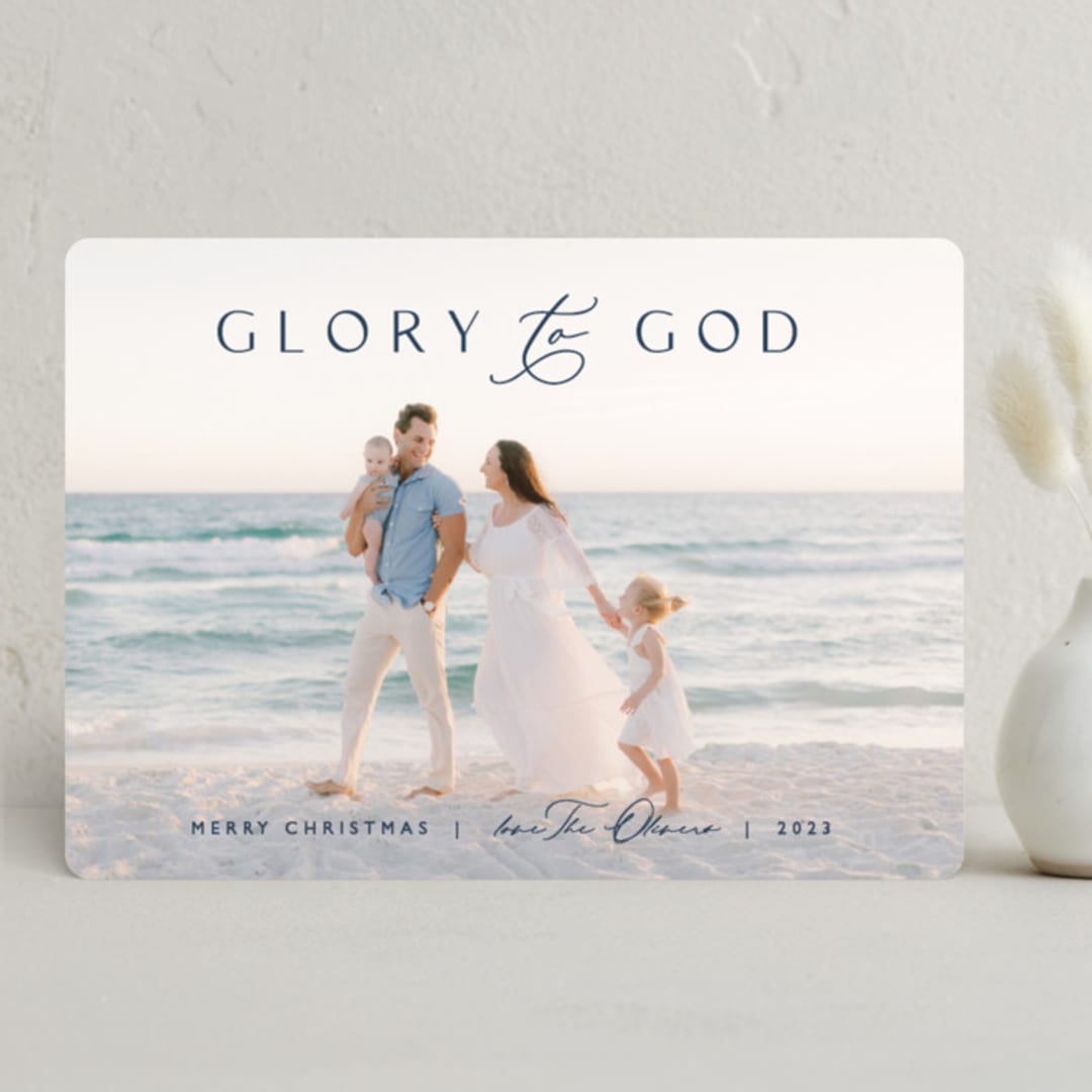 "Simply Glory" - Holiday Cards in Midnight by Carolyn MacLaren - Front