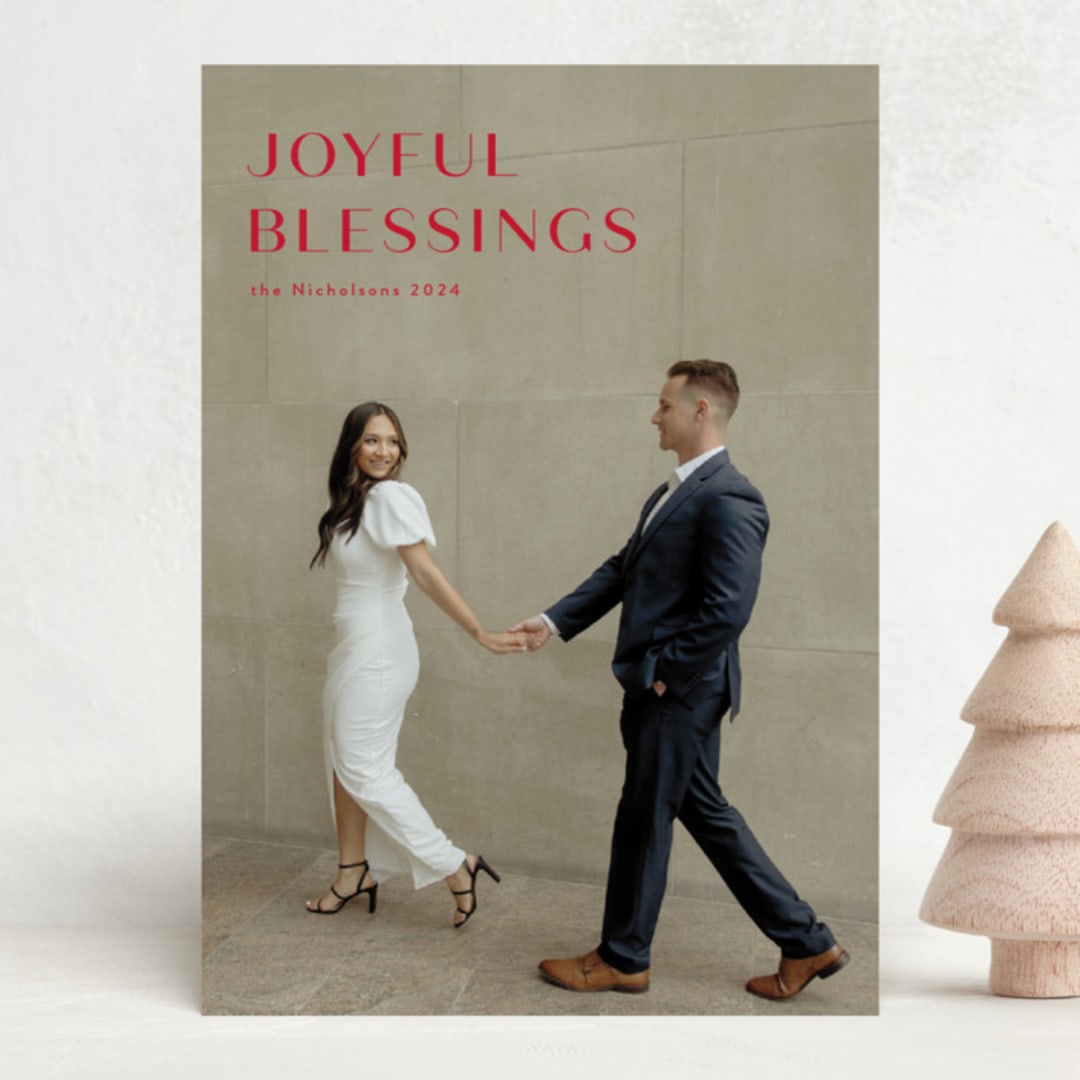 "1a" - Holiday Cards in Cardinal by Melanie Kosuge - Front