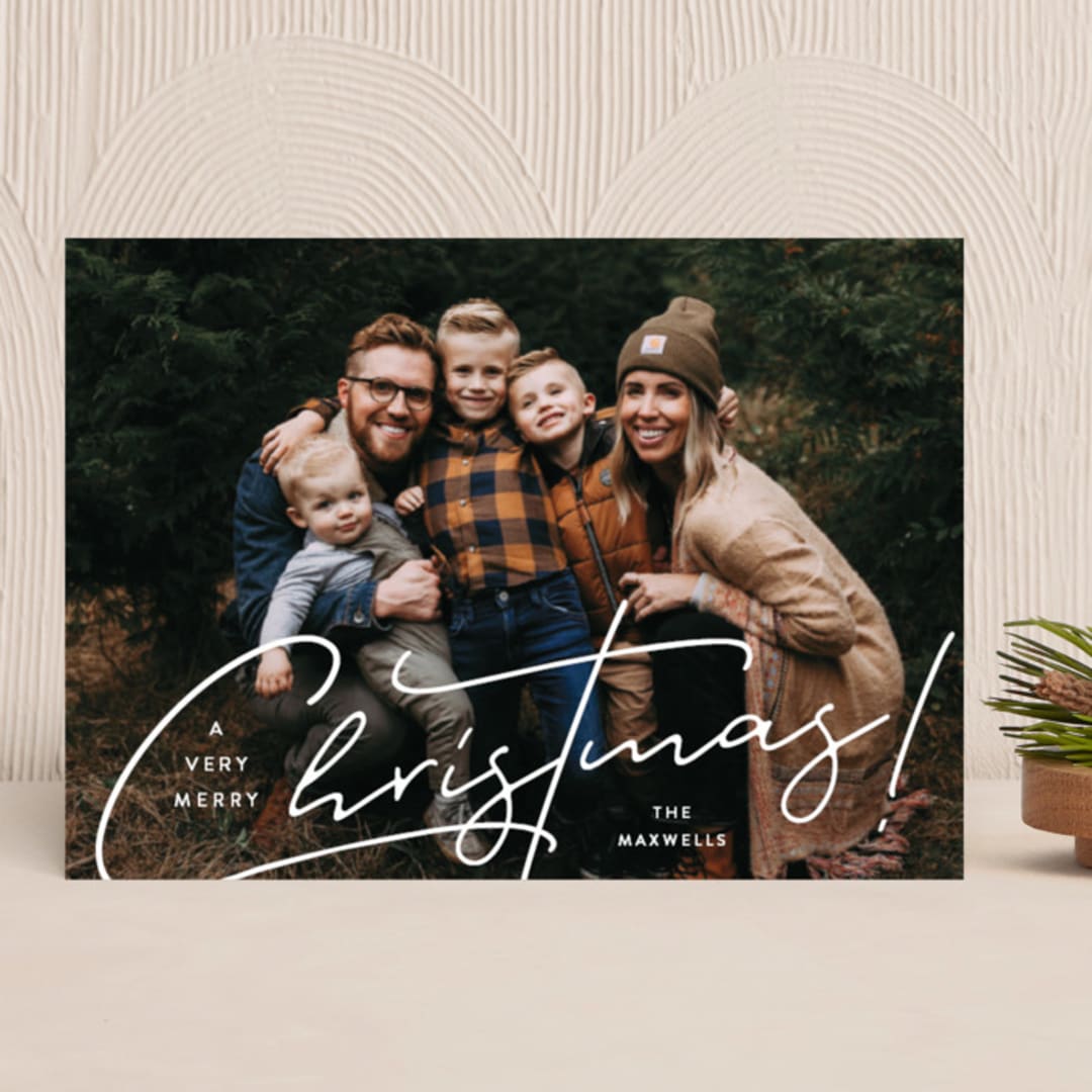 "Shout" - Holiday Cards in Snow by Lauren Chism - Front